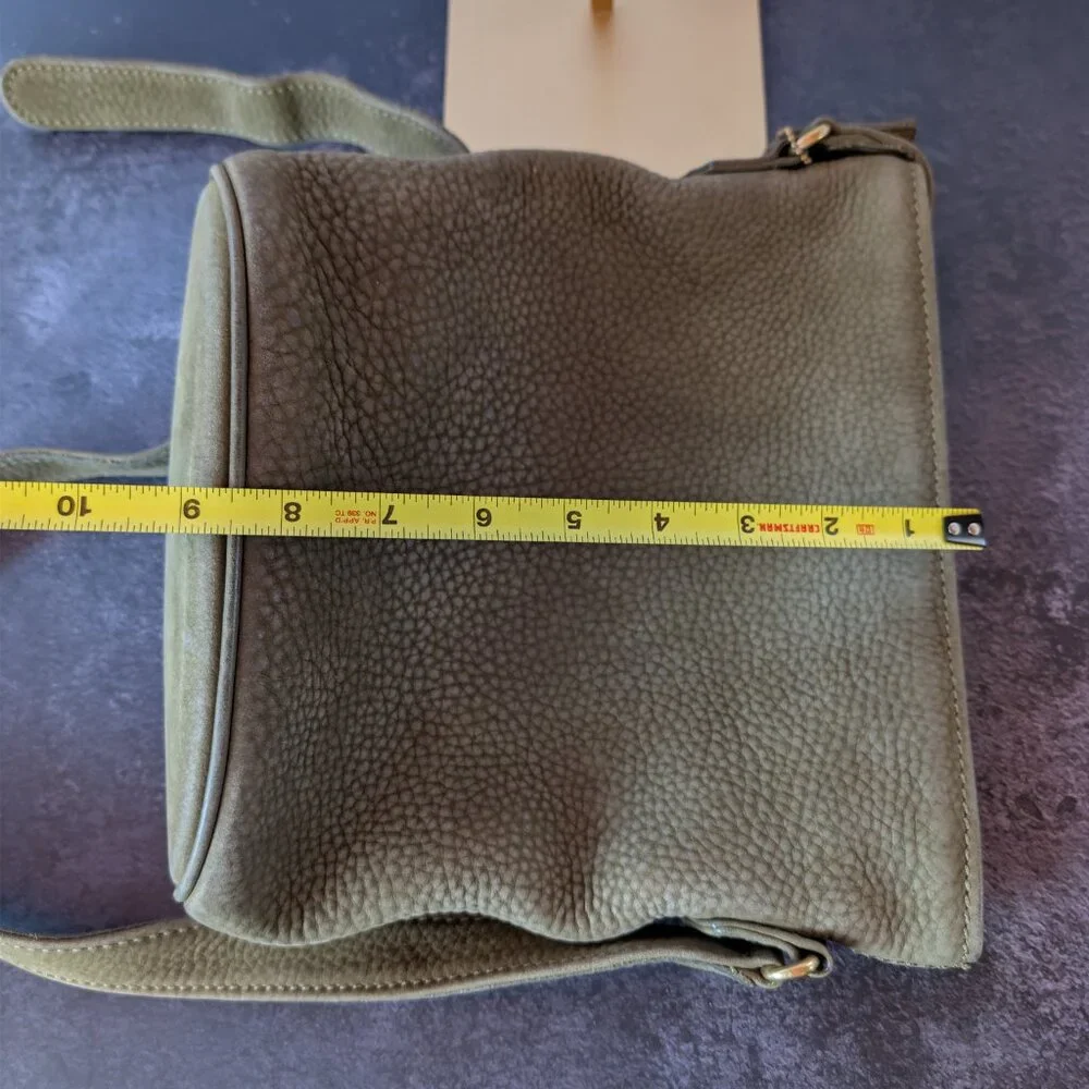 RARE Coach Pebbled Leather Olive Green Bucket N5M‑4933 w/ Dusty - Picture 13 of 16